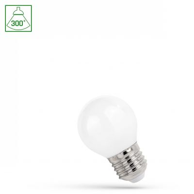 Żarówka LED kulka do girland E-27 230V 1W ciepła biel mleczny SPECTRUM (WOJ+14585)