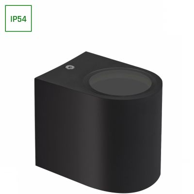 Oprawa elewacyjna Parete GU10 x1 Jednokierunkowy kinkiet 250V IP54 80 x 73 x 95mm czarny  SLIP007005 Spectrum Led (SLIP007005)