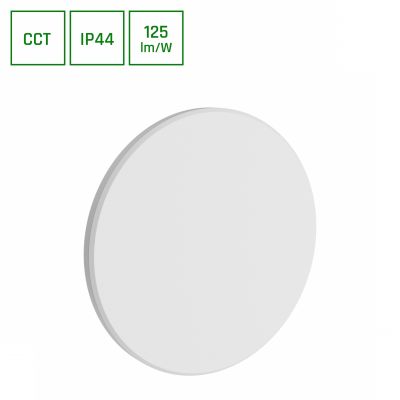 Kinkiet oprawa ścienna PIATTA 12W CCT 230V IP44 180x47MM BIAŁY OKRĄGŁA ELEWACYJNA Spectrum LED (SLI003041CCT_PW)