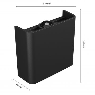 Kinkiet elewacyjny LUNARIX 2W 230V IP54 czarny góra/dół CCT 3 barwy SPECTRUM (SLIP007015)
