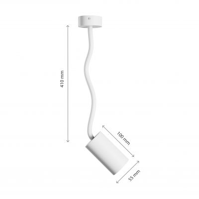 VARIOSA FLEXI GU10 BAZA 230V IP20 55x100x410MM BIAŁY OKRĄGŁA (SLIP006025)