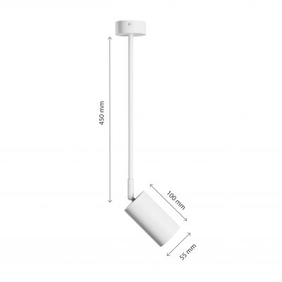 VARIOSA GU10 BAZA 230V IP20 55X100X450MM BIAŁY OKRĄGŁA (SLIP006027)