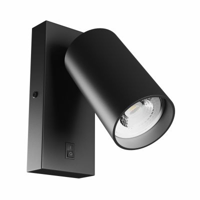 SQUALLA VARIOSA SWITCH GU10 KINKIET 230V IP20 55x100MM CZARNY OKRĄGŁA (SLIP006022)