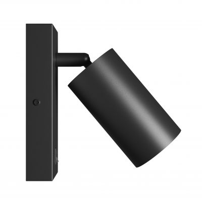 SQUALLA VARIOSA SWITCH GU10 KINKIET 230V IP20 55x100MM CZARNY OKRĄGŁA (SLIP006022)