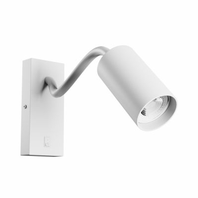 SQUALLA VARIOSA FLEXI SWITCH GU10 KINKIET 230V IP20 55x100x410MM BIAŁY OKRĄGŁA (SLIP006023)