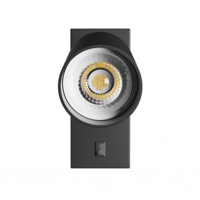 SQUALLA VARIOSA FLEXI SWITCH GU10 KINKIET 230V IP20 55x100x410MM CZARNY OKRĄGŁA (SLIP006024)