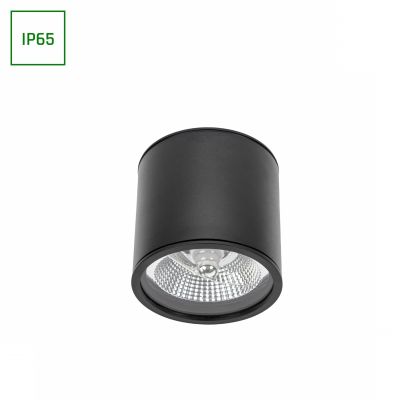 CHLOE AR111 GU10 IP65 okrągła czarna nieruchoma partia 2 SLIP005032 Spectrum Led (SLIP005032)