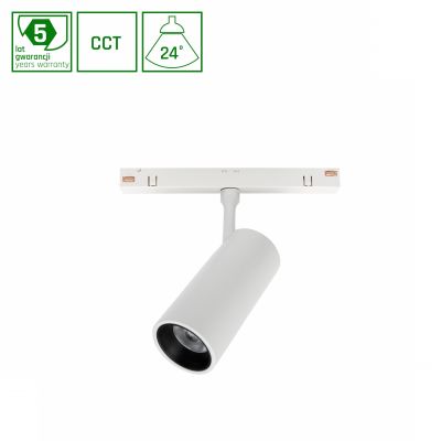 SYSTEM SHIFT CCT- SPOT M Oprawa kierunkowa 44x157x178 mm 10W 24ST BIAŁY CCT SWITCH 5 lat gw. Spectrum LED (WLD+40003_CCT)