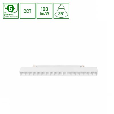 SYSTEM SHIFT CCT- GRID M OPRAWA LINIOWA 330X23X42MM 17W 40ST BIAŁY CCT SWITCH 5 LAT GW. (WLD+40041_CCT)
