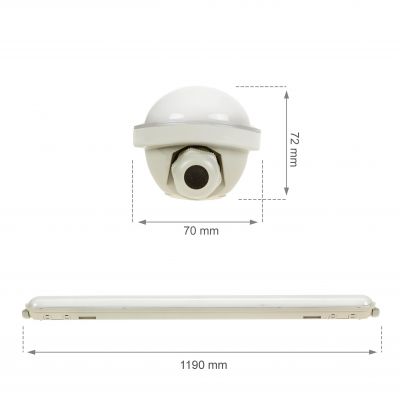 Oprawa hermetyczna LED LIMEA GIGANT 38W 120cm IP65 neutralna  SLI028025NW Spectrum Led (SLI028025NW)