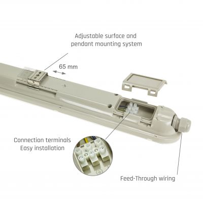 Oprawa hermetyczna LED LIMEA GIGANT 38W 120cm IP65 neutralna  SLI028025NW Spectrum Led (SLI028025NW)