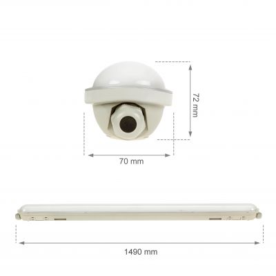 Oprawa hermetyczna LED LIMEA GIGANT 52W 150cm IP65 neutralna biel  SLI028026NW Spectrum Led (SLI028026NW)
