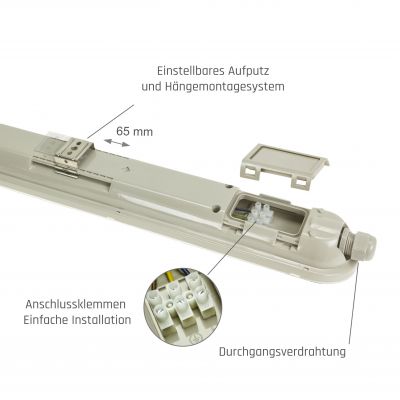 Oprawa hermetyczna LED LIMEA GIGANT 52W 150cm IP65 neutralna biel  SLI028026NW Spectrum Led (SLI028026NW)
