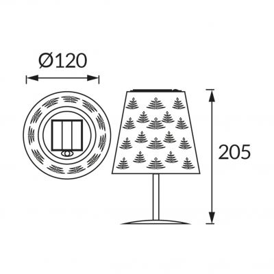 Lampa solarna na taras LED LUDA LED 20 0,2W beżowa CW IDEUS (04608)