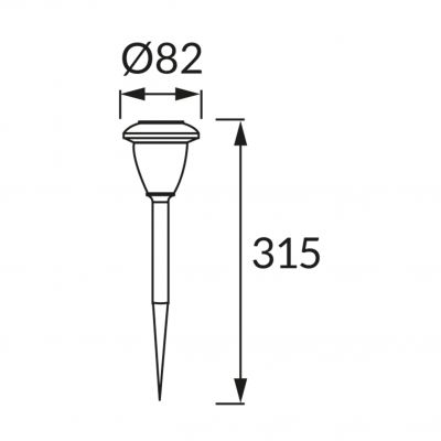 Lampa solarna ogrodowa LED BERT LED 32 0,06W CW IDEUS (04569)