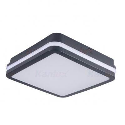 Plafoniera LED BENO N 18W NW-L-SE GR z czujnikiem ruchu 4000K barwa neutralna 1550lm IP54 Grafitowy 32949 KANLUX (32949)