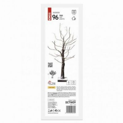 Świąteczne drzewko 96LED 60cm ciepła biel IP20 timer EMOS (DCTW09)
