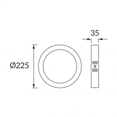 Oprawa sufitowa LED EDOR LED C 18W BLACK CCT (04762)