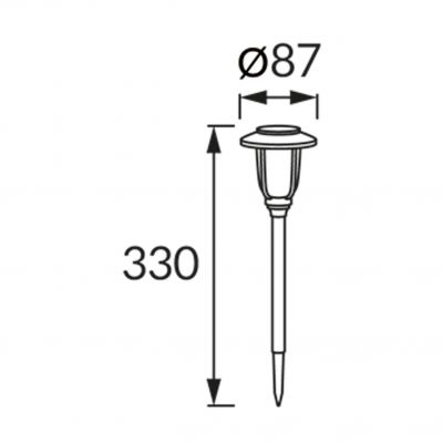 Lampa solarna LED CYPIS LED 0,04W BLACK CW (04783)