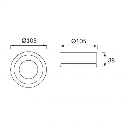 ALDEN LED C 3W+3W 4000K IDEUS (02898)