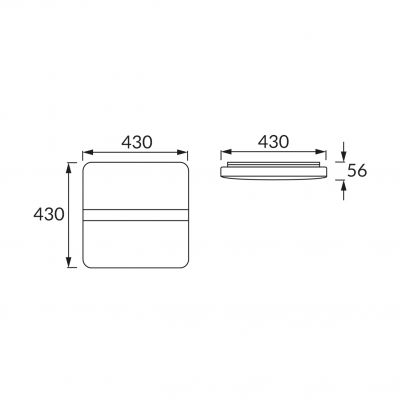 Plafoniera SMD LED MAYA LED D 36W 4000K IDEUS (03619)