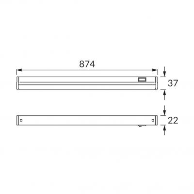 Podszafkowa oprawa liniowa SMD LED NADEL LED 12W 4000K IDEUS (03730)