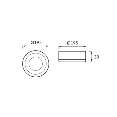 ALDEN LED C 12W+4W 4000K IDEUS (02900)