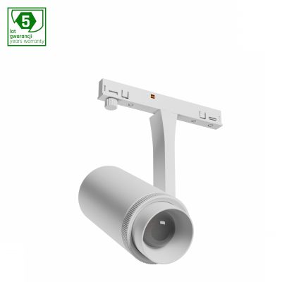 SYSTEM SHIFT NANO - SPOT ZOOM OPRAWA NA SZYNOPRZEWÓD 40x80x145MM 7W 15-45ST BIAŁY 5 LAT GW. (WLD+80001)