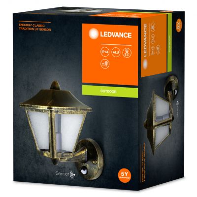 Kinkiet lampa zewnętrzna elewacyjna oprawa ścienna z czujnikiem E27 Endura Classic Tradition UP Sensor 4058075206281 LEDVANCE (4058075206281)