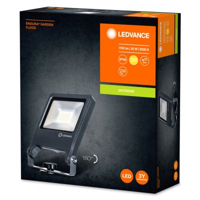 Naświetlacz LED 20W 1700lm 3000K Ciepła IP65 Szary GARDEN Flood Endura Wbijany 4058075206861 LEDVANCE (4058075206861)