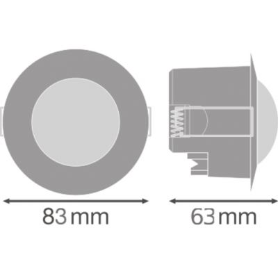 SENSOR CEILING FLUSH 360DEG IP20 WT LEDVANCE (4058075240315)