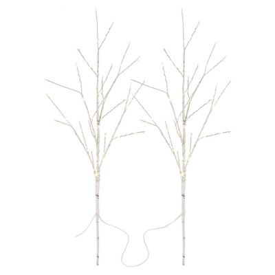 Ozdoba świąteczna 2x gałązka brzozy 60 cm 3x AA IP44 ciepła biel IP20 timer EMOS (DCTW26)