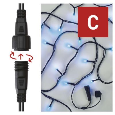 Lampki choinkowe Standard 100 LED 10m niebieski IP44 timer EMOS (D1AB01)