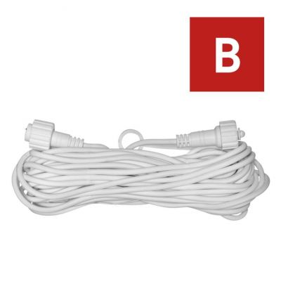Oświetlenie łączone Profi przedłużacz 10m biały przewód IP44 EMOS (D2ZW01)