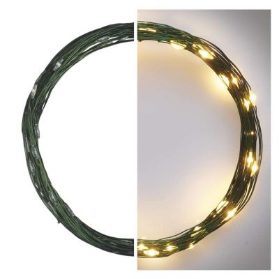 Lampki świąteczne nano łezki 4m 40 LED ciepła biel IP44 timer EMOS (D3AW03)