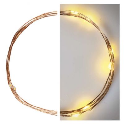 Lampki choinkowe łezki 10 LED 0,9m 2xAA ciepła biel IP20 timer EMOS (D3AW06)