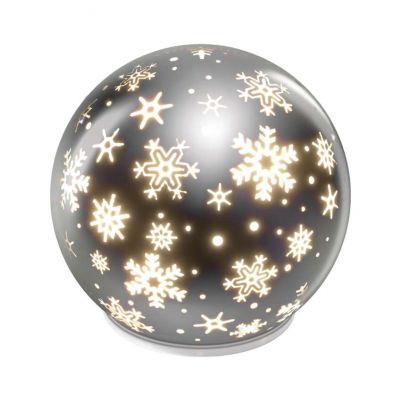 Ozdoba świąteczna LED szklana kula10 LED 12 cm 3x AA ciepła biel IP20 timer EMOS (DCLW28)