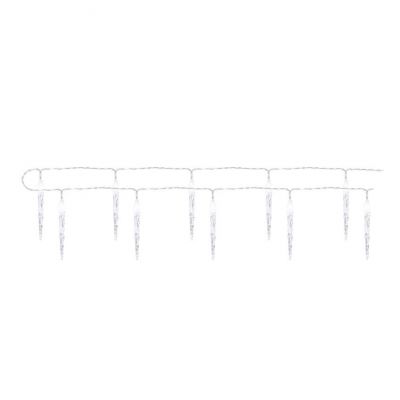 Lampki świąteczne sople 10LED 10 cm 1,35 m zimna biel IP20 timer EMOS (DCGC01)