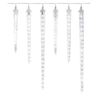 Lampki świąteczne 160 LED 6x sopel 25 do 40 cm 3,6 m zimna biel IP44 EMOS (DCPC06)