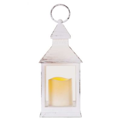 Lampion 1 LED świeczka biały 24 cm 3x AAA, vintage, IP20, timer DCLV01 EMOS (DCLV01)