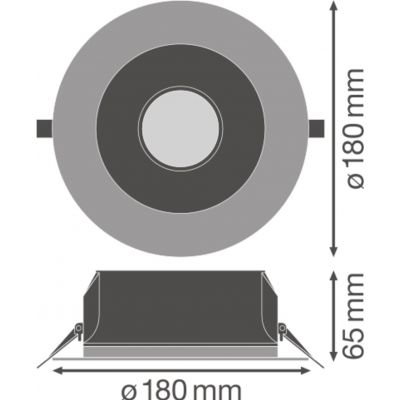 DOWNLIGHT UGR19 DN155 PFM 14W 840 ZBVR WT LEDVANCE (4058075459892)