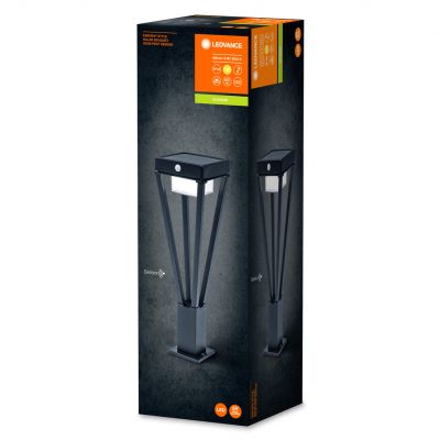 Lampa Ogrodowa Zewnętrzna SŁUPEK Solarny 6W 550lm 3000K 50cm Czujnik ruchu Czarna Endura Style SOL 4058075564565 LEDVANCE (4058075564565)