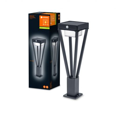 Lampa Ogrodowa Zewnętrzna SŁUPEK Solarny 6W 550lm 3000K 50cm Czujnik ruchu Czarna Endura Style SOL 4058075564565 LEDVANCE (4058075564565)
