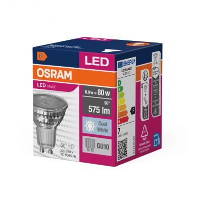Żarówka LED VALUE PAR16 80 60 6,9W/840 GU10 575lm 4058075096783 LEDVANCE (4058075096783)