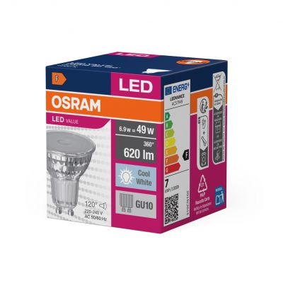 Żarówka LED VALUE PAR16 80 120 6,9W/840 GU10 575lm 4058075096721 LEDVANCE (4058075096721)