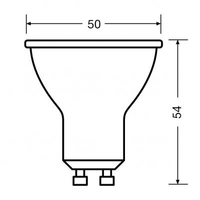 Żarówka LED LVPAR16 50 120st. 4,5W/865 230V GU10 10X1 EUE OSRAM 350lm 4058075198739 LEDVANCE (4058075198739)