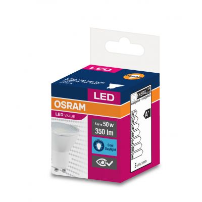 Żarówka LED LVPAR16 50 120st. 4,5W/865 230V GU10 10X1 EUE OSRAM 350lm 4058075198739 LEDVANCE (4058075198739)