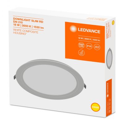 Panel LED Podtynkowy wpuszczany 18W 3000K DOWNLIGHT Slim DN210 okrągły 4058075079090 LEDVANCE (4058075079090)