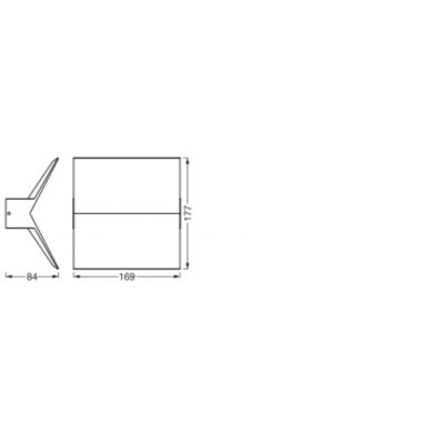 Kinkiet lampa elewacyjna ścienna 9,5W 580lm 3000K Endura STYLE BAT WALL 4058075564060 LEDVANCE (4058075564060)