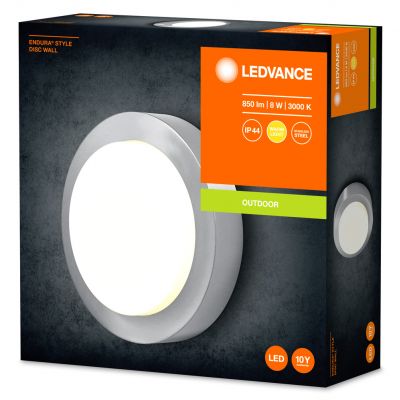 Kinkiet lampa elewacyjna ścienna 8W 370lm 3000K Endura STYLE DISC WALL 4058075564121 LEDVANCE (4058075564121)